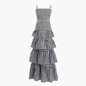 EUC J.Crew Tiered Gingham Dress size 0